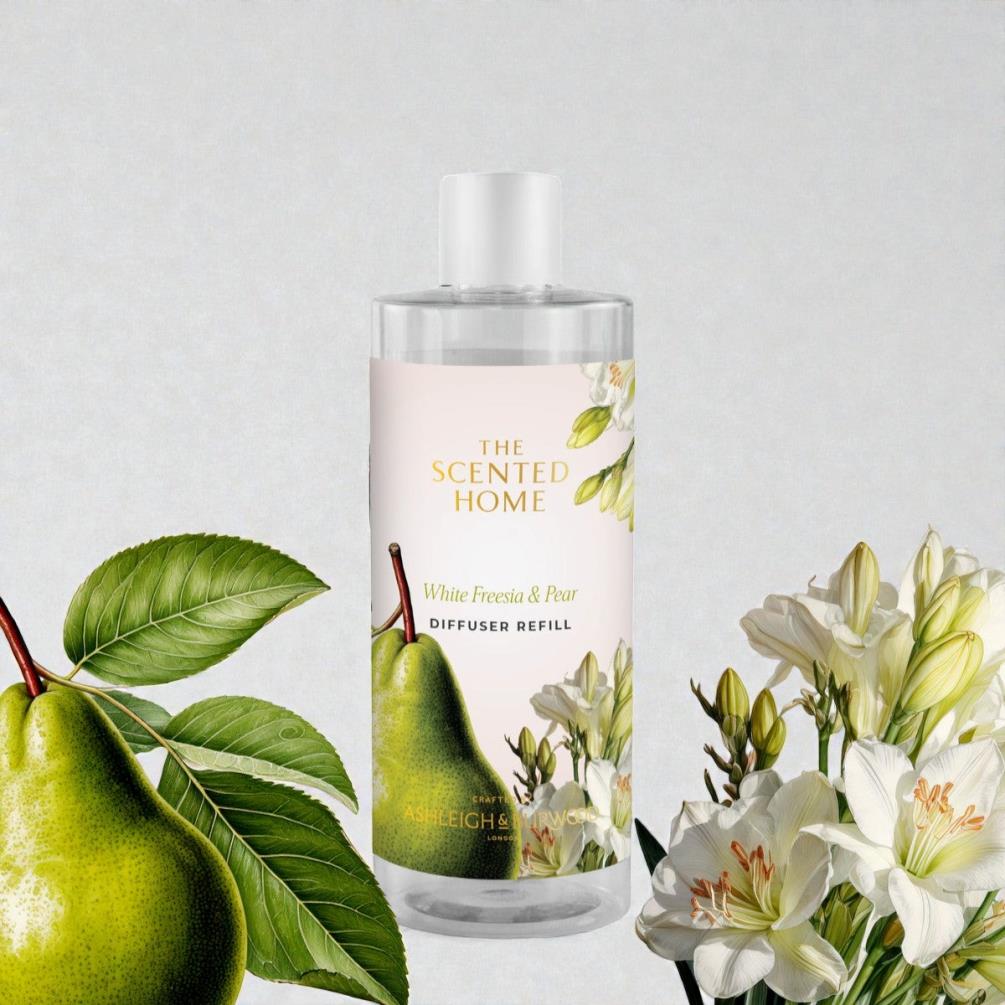 Ashleigh & Burwood White Freesia & Pear Reed Diffuser Refill 300ml Extra Image 1